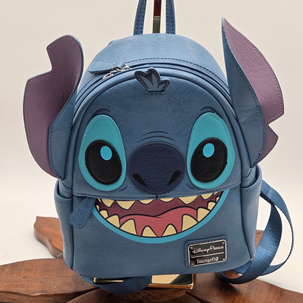Loungefly x Disney Parks Stitch 3D Ears Mini Backpack Blue